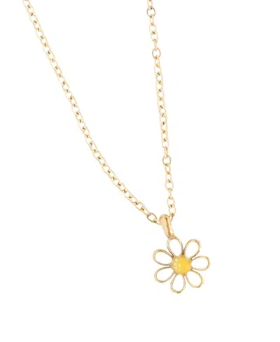 Pip Pop Kids' Girls' Daisy Pendant Necklace In Gold