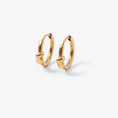 Pip Pop Kids'  Knot Hypoallergenic Hoop Earrings In Gold