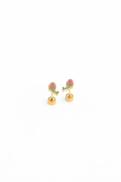 Pip Pop Kids'  Mermaid Earrings In Gold