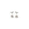 Pip Pop Mini Bow Stud Earrings In Silver