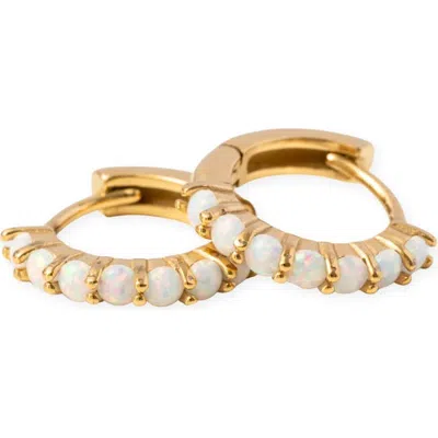 Pip Pop Kids'  Opal Hypoallergenic Hoop Earrings In Multi