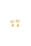 Pip Pop Paint Palette Stud Earrings In Gold