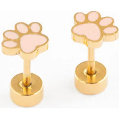 Pip Pop Kids'  Paw Print Stud Earrings