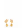 Pip Pop Peace Stud Earrings In Brown