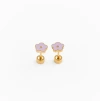Pip Pop Kids'  Petite Flower Stud Earrings In Purple