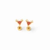 Pip Pop Reindeer Stud Earrings In Gold