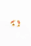 Pip Pop Robot Stud Earrings In Metallic