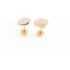 Pip Pop Shell Stud Earrings In Gold