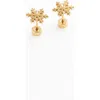 Pip Pop Snowflake Stud Earrings In Gold
