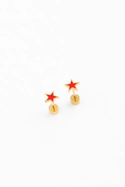 Pip Pop Kids'  Star Stud Earrings In Gold