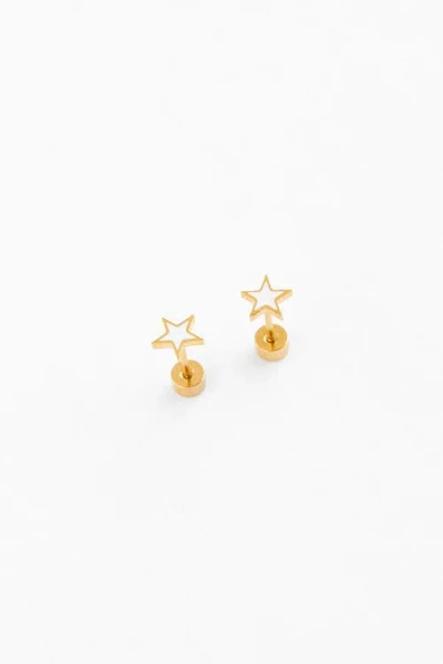 Pip Pop Kids'  Star Stud Earrings In Gold