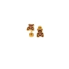 Pip Pop Teddy Bear Stud Earrings In Brown