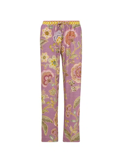 Pip Studio Belin Floral-print Trousers In Purple