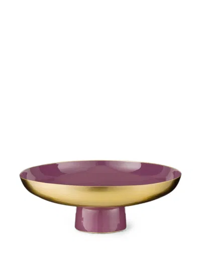 Pip Studio Enamelled Low-height Pedestal Tray In Purple