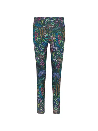 Pip Studio Floral-print Leggings In Blue