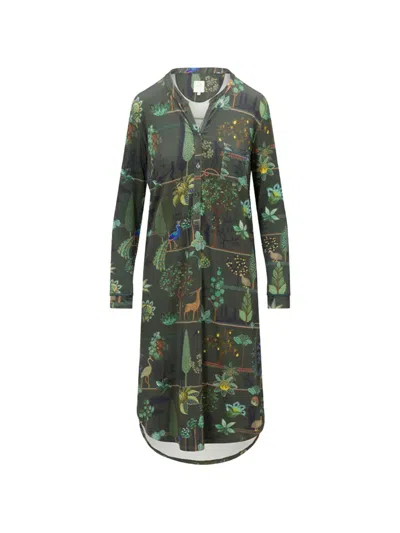 Pip Studio Floral Print Nightdresse In Green