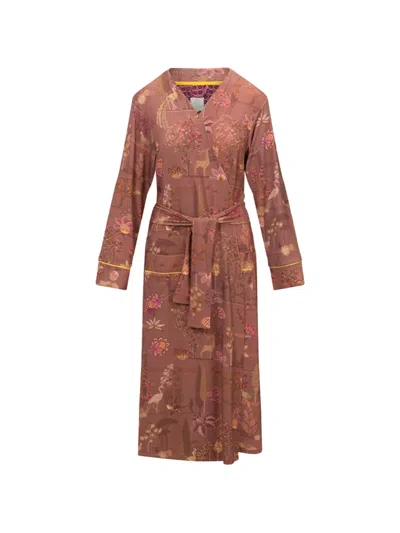 Pip Studio Floral Print Robe In Pink