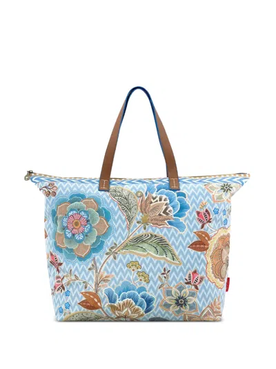 Pip Studio Floral-print Tote Bag In Blue