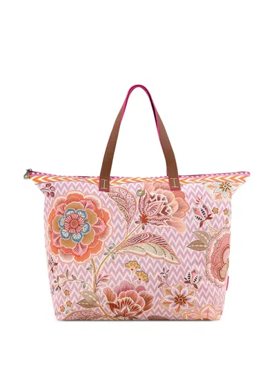 Pip Studio Floral-print Tote Bag In Pink