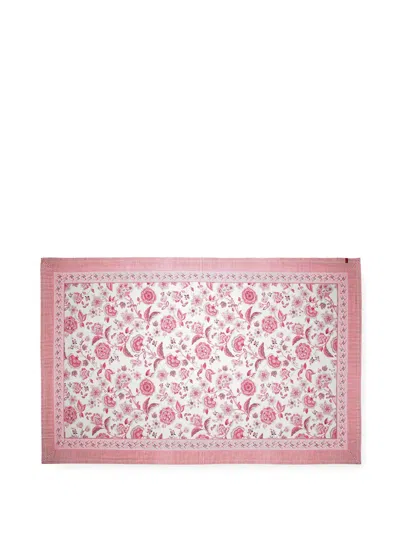 Pip Studio Floral Striped Table Cloth In Pink