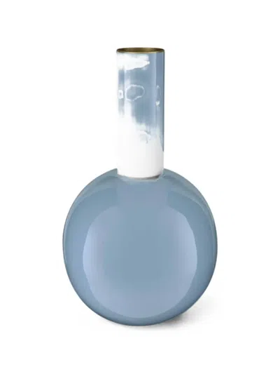 Pip Studio Glossy Round-base Vase In Blue