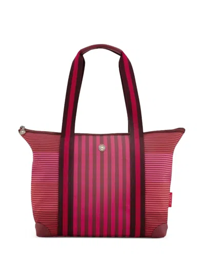Pip Studio Medium Tilda Striped Tote Bag In Pink
