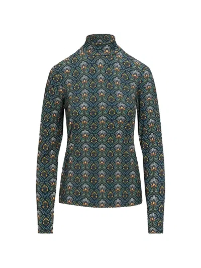Pip Studio Patterned High-neck T-shirt In Green