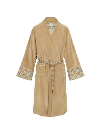 Pip Studio Patterned-trim Robe In Neutral