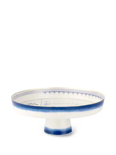 Pip Studio Pip And The Blue Bird Floral-print Cake Stand