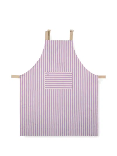 Pip Studio Striped Apron In Purple
