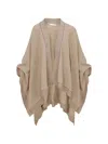 Pip Studio Striped Open-front Cape In Neutral