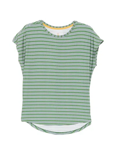 Pip Studio Striped Short-sleeve T-shirt In Green