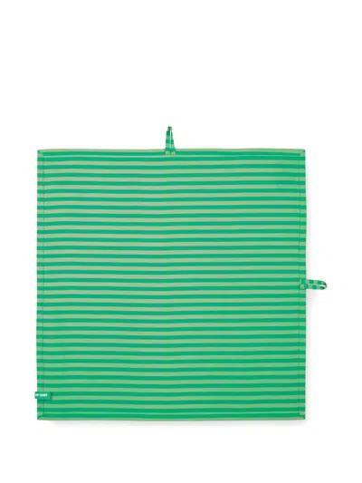 Pip Studio Striped Tea Towel In Green