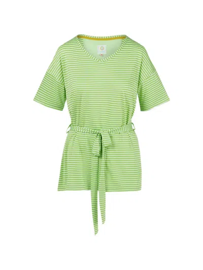 Pip Studio Striped Tie-waist T-shirt In Green
