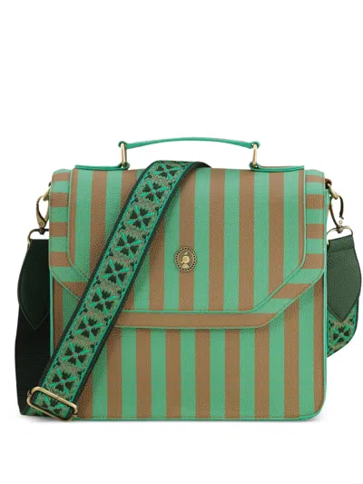 Pip Studio Striped Tote Bag In Green