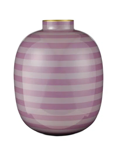 Pip Studio Striped Vase In Purple