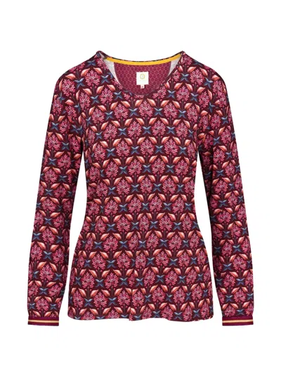 Pip Studio V-neck Long-sleeve Top In Purple