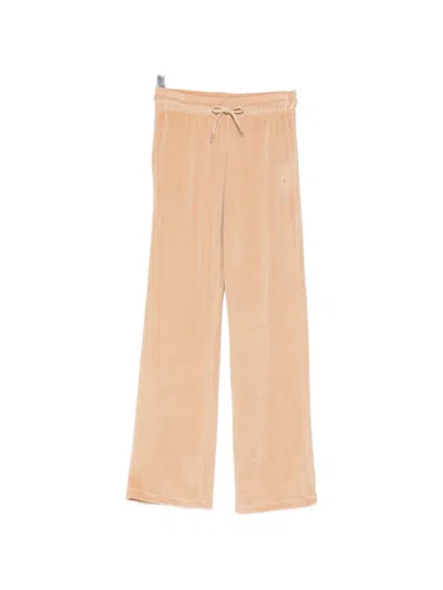 Pip Studio Velour Drawstring Track Pants In Neutral