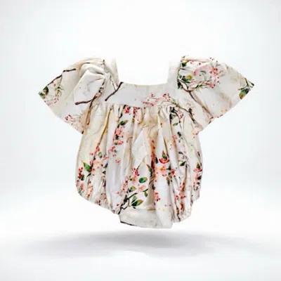 Piper&cloth Babies'  Ellowen Bubble Ivory Botanical In Neutral