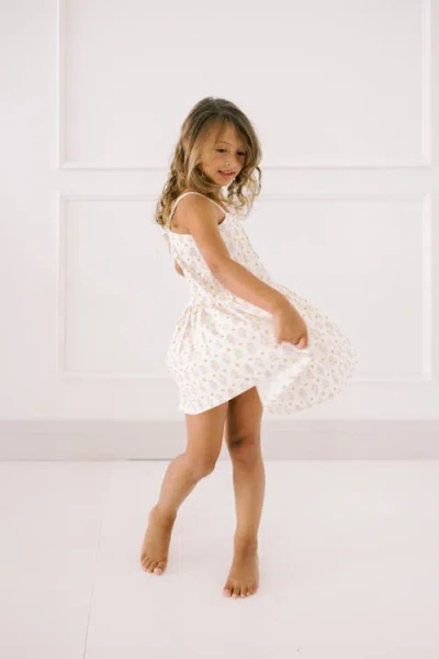 Piper&cloth Kids'  Hikari Golden Blossom Pintuck Dress