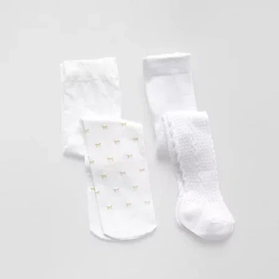 Piper & Jax Baby Girls Multi-pack 2-pc. Tights In White