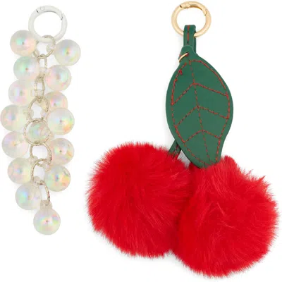 Piper & Jax Kids' 2-pack Cherry Pom Bag Charm Set