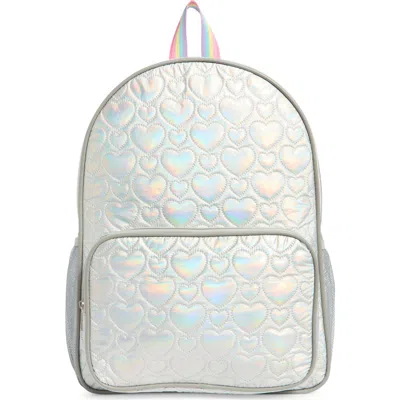 Piper & Jax Kids' Heart Iridescent Quilted Backpack