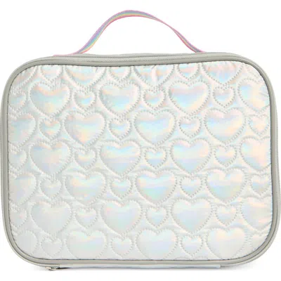 Piper & Jax Kids' Iridescent Quilted Heart Lunch Tote