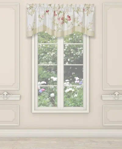 Piper & Wright Amalia Scallop Window Valance, 17" X 60" In Rose