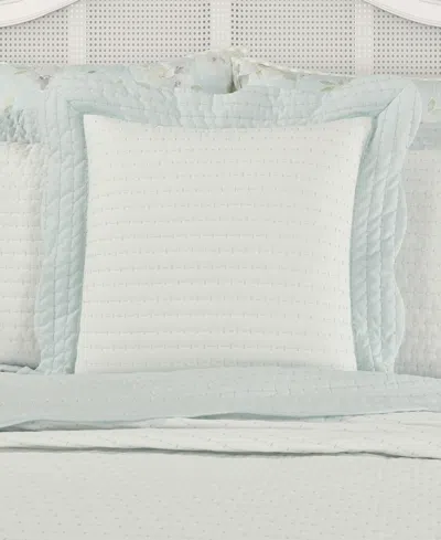 Piper & Wright Amherst Quilted Decorative Pillow, 20" X 20" In Duck Egg
