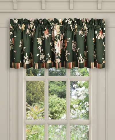 Piper & Wright Brittany Window Straight Valance, 18" X 88" In Green