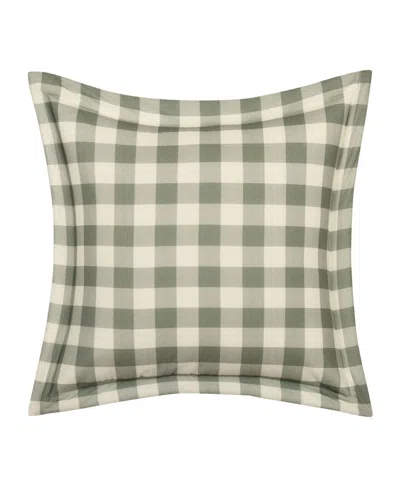 Piper & Wright Eloise Gingham Check Sham, European In Green