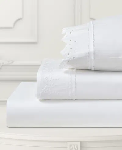Piper & Wright Eyelet 4-pc. Sheet Set, Queen In White