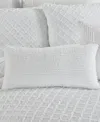 Piper & Wright Lillian Boudoir Decorative Pillow, 12" X 24" In White